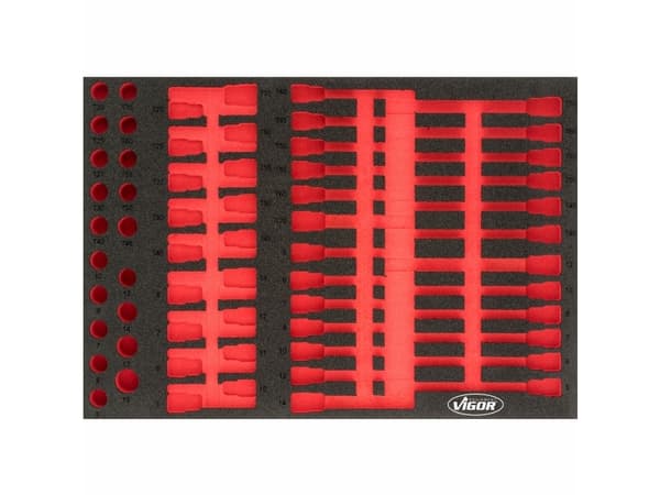 Vigor V4726, Set med avdelare, Svart, Röd, Skum, Vigor V4727