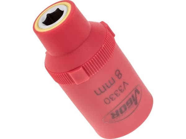Vigor V3330, Stikkontakt, 1/2", Metrisk, 1 hoder, 8 mm, 5,5 cm