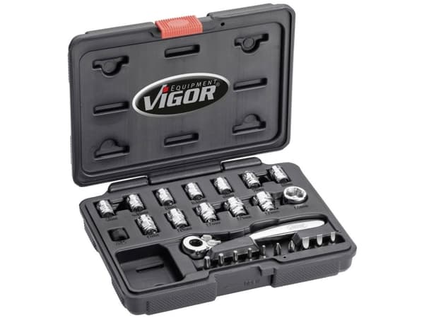 Vigor V5202 Set med toppnycklar 1/4 (6,3 mm)
