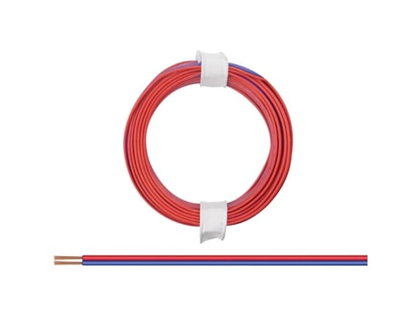 Donau Elektronik 114-02 Tråd 2 x 0,08 mm² Röd Blå 5 m