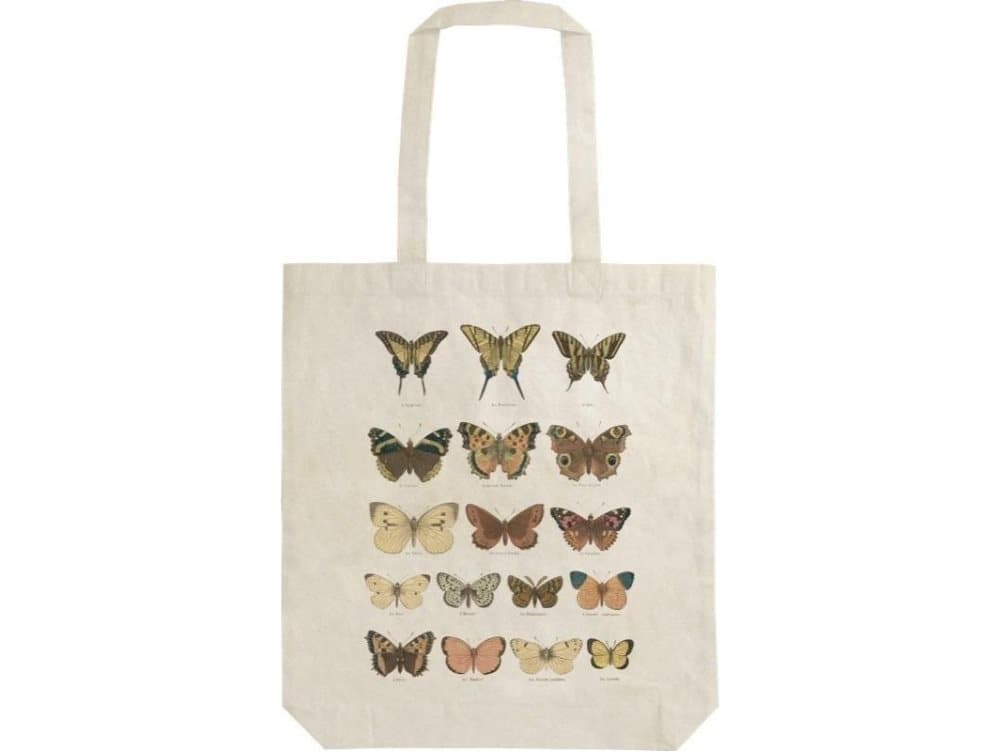 Skona Ting Cotton bag STBAG41 Butterflies Shopper on the shoulder