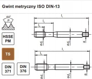 Fanar THREAD M 3 DIN-371C R15 (6HX) HSSE TICN GAL