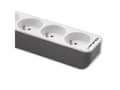 Miniatyrbild 5 av 5: Qoltec - Effektband - AC 230 V - 3680 Watt - utgångskontakter: 5 (5 x Type E) - 1.8 m sladd - grå, vit