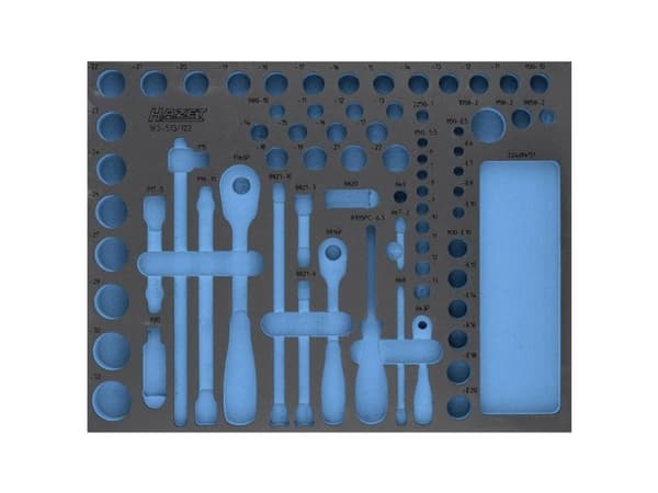 Hazet 163-513L 163-513L Skumplastindlæg (L x B) 519 mm x 392 mm
