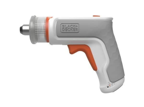 Black & Decker BCRTA01, Elektrisk skrutrekker, Pistolhåndtak, 1/4", Grå, Oransje, Hvit, 180 RPM, 5,5 Nm