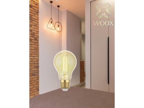 WOOX R5137, Smartpære, Wi-Fi/Bluetooth, Gult, 802.11b, 802.11g, Wi-Fi 4 (802.11n), LED, Aluminium, Glass