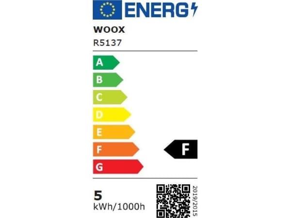 WOOX R5137, Smartpære, Wi-Fi/Bluetooth, Gult, 802.11b, 802.11g, Wi-Fi 4 (802.11n), LED, Aluminium, Glass