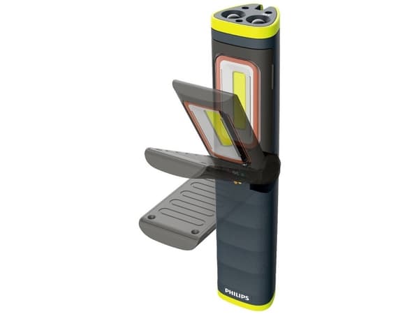 Philips X60UVPIX1 Xperion 6000 UV Pillar LED (RGB) työvalo Paristokäyttöinen 5 W 500 lm Paristokäyttöinen 5 W 500 lm Harmaa, Keltainen