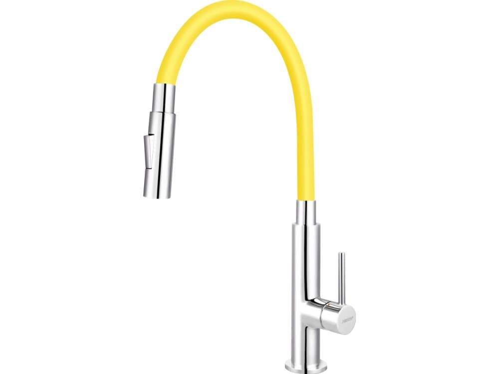 Kitchen faucet Ferro BAT.ZUMBA SLIM 2F ELAST SINK CHROME- LEMON SPOUT 2F FERRO // BF.BZA43C