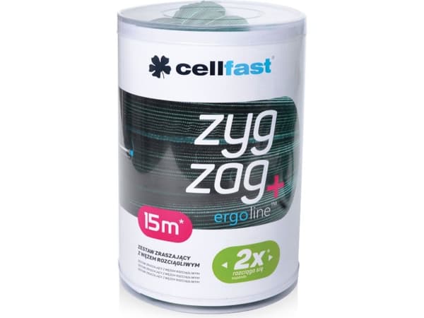 Cellfast STREKKSLANGESETT 7,5 - 15m ZYGZAG MED KOBLING + DYSE