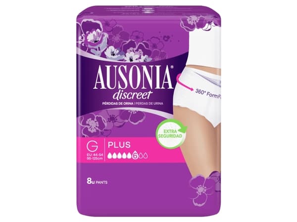 Ausonia Discreet G Plus kelnės 8 vnt