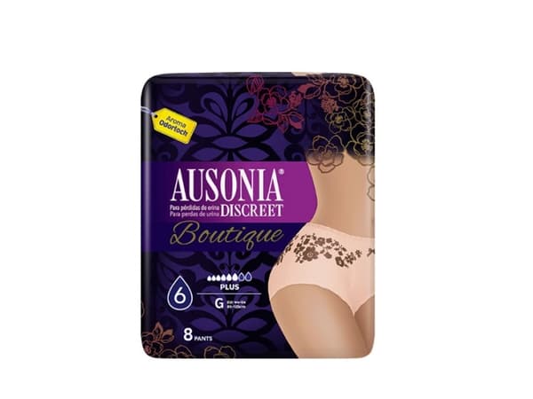 Ausonia DISCREET Boutique G, Kvinne, Velcro mappe, 95 - 125 cm, 8 stykker, Boks