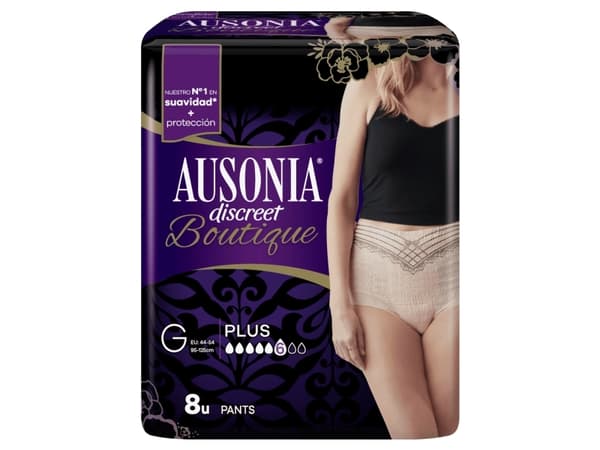 Ausonia DISCREET Boutique G, Kvinne, Velcro mappe, 95 - 125 cm, 8 stykker, Boks