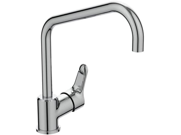 Ideal Standard Alpha etgrebs køkkenarmatur med svingbar J-tud - krom