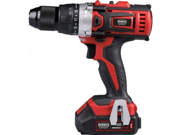Modeco drill and screwdriver 18V DRILL-DRIVER; 40NM; 2 2.0AH BATTERIES; SUITCASE; MODECO SYSTEM 18V - 1 pcs