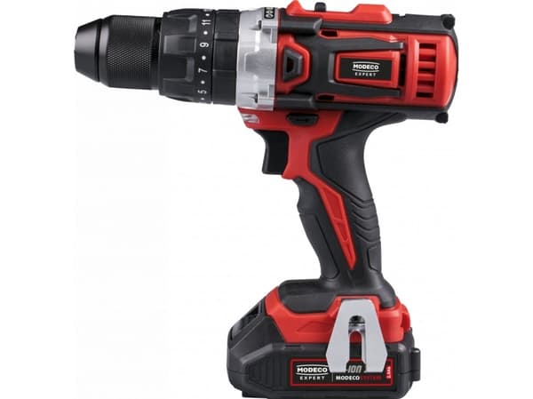 Modeco bor-skrutrekker DRILL-SKRUTREKKER MED SLAGS 18V; 40NM; 2 2,0AH BATTERIER; KOFFERT; MODECO SYSTEM 18V - 1 stk