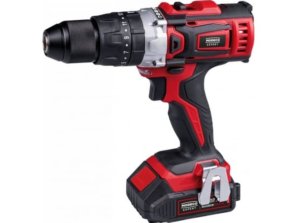 Modeco bor-skrutrekker DRILL-SKRUTREKKER MED SLAGS 18V; 40NM; 2 2,0AH BATTERIER; KOFFERT; MODECO SYSTEM 18V - 1 stk