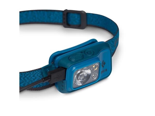 Black Diamond Spot 400-R, Pannbandsficklampa, Blå, Knappar, 1 m, IP67, 400 LM