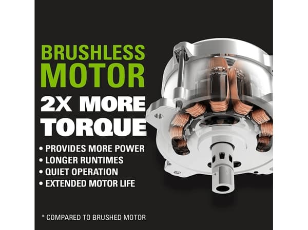 Greenworks 3803107, Nøkkelløs, Sort, Grønn, Børsteløs motor, 1,8 cm, 1,2 J, 1,3 cm