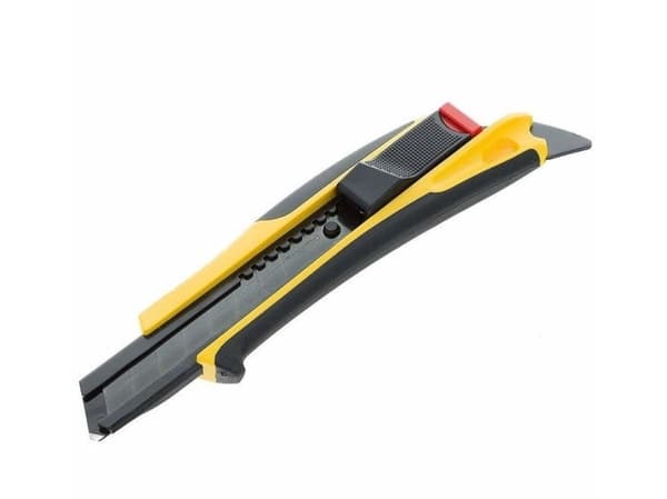 Kniv m/autolås 2-i-1 18mm m/tæppehage
