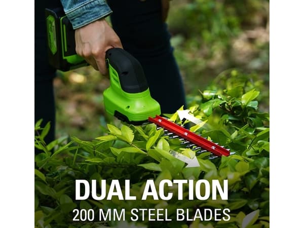 Greenworks, G24SHT, Multiklipper 2i1, 24V, m/2Ah batteri och laddare