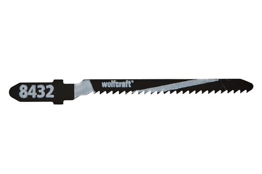 wolfcraft GmbH 8432000, Figursågblad, Mjuka träslag, Stål med hög kolhalt (HCS), 5 cm, 2 mm, 1,5 cm