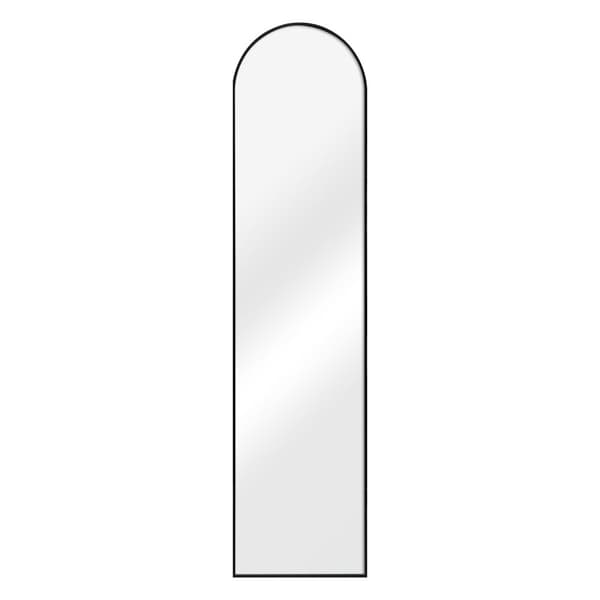 Golvspegel Bugnara 160x40 cm aluminium svart [en.casa]