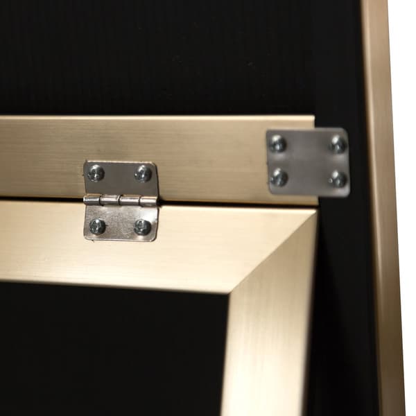 Golvspegel Barletta 150,6x35,6 cm guld [en.casa]