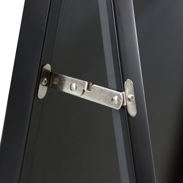 Golvspegel Barletta 150,6x35,6 cm svart [en.casa]