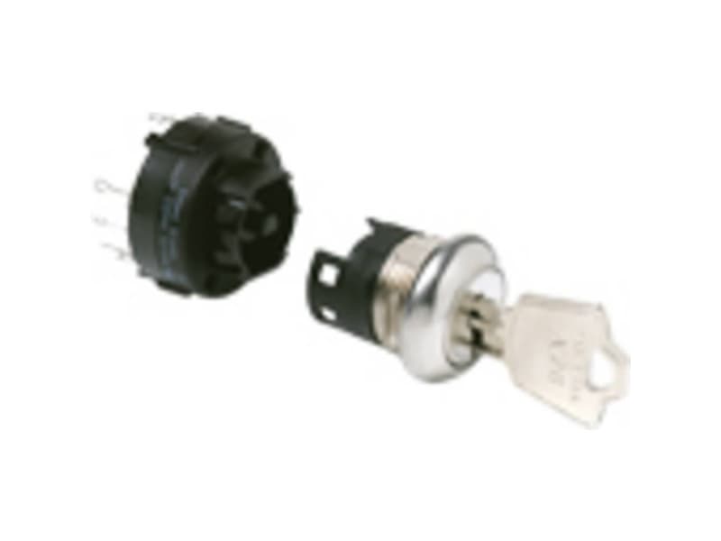 C & K Switches Nøglekontakt 125 V 2.5 A 2 x On/On/On/On 4 x 30 ° 1 stk