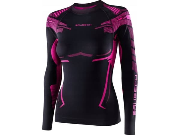 Brubeck LS15690 Women's Sweatshirt DRY Black/Fuchsia S