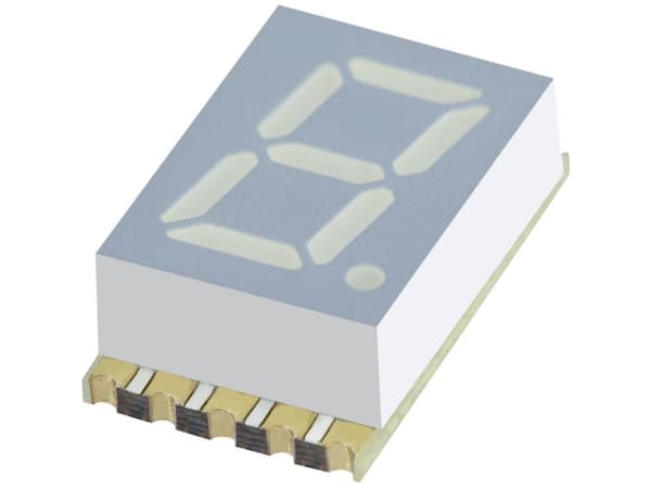 Kingbright 7-segmentsvisning Rød 7,62 mm 1,85 V Ciffertal: 1