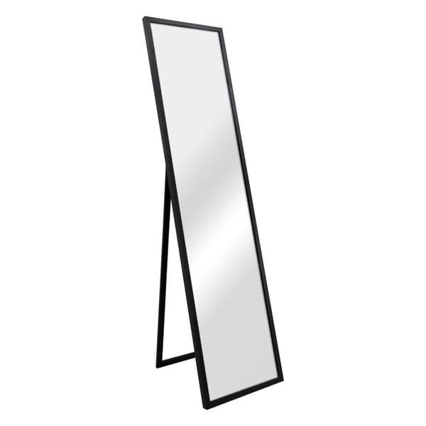 Golvspegel Giovinazzo 152,8x 37,8 cm svart [en.casa]