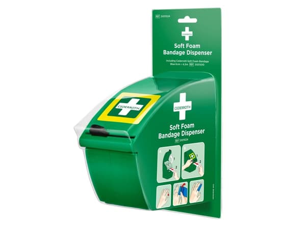 Dispenser för mjukt skumbandage Blå