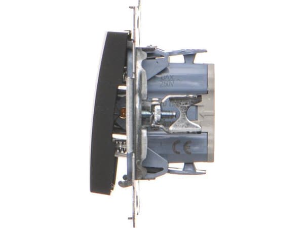 Contact-Simon Simon 54 Klockknapp" (modul) 10AX 250V snabbkoppling svart matt DD1.01/49