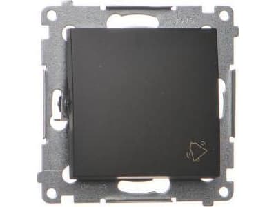 Contact-Simon Simon 54 Klockknapp" (modul) 10AX 250V snabbkoppling svart matt DD1.01/49