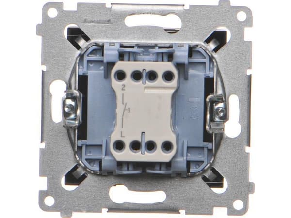 Contact-Simon Simon 54 Enkel NO-brytare utan piktogram (modul) 10AX 250V snabbkoppling svart matt DP1.01/49