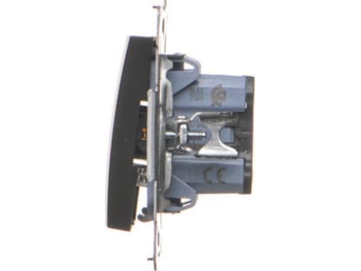 Contact-Simon Simon 54 Bell tryckknapp med LED-bakgrundsbelysning (modul) 16AX 250V skruvplintar svart matt DD1AL.01/49
