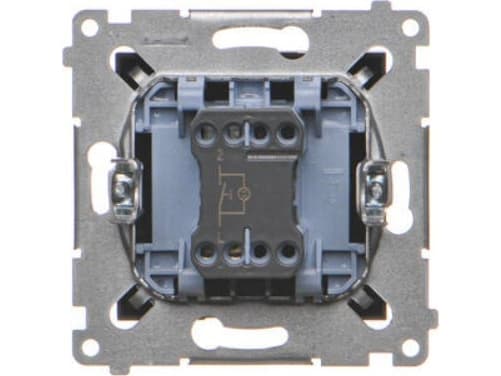 Contact-Simon Simon 54 Bell tryckknapp med LED-bakgrundsbelysning (modul) 16AX 250V skruvplintar svart matt DD1AL.01/49