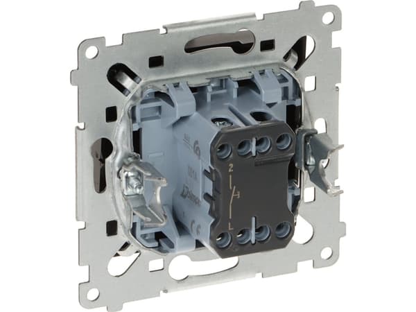 Contact-Simon Simon 54 Bell Button" (modul) 16AX 250V skruvplintar svart matt DD1A.01/49