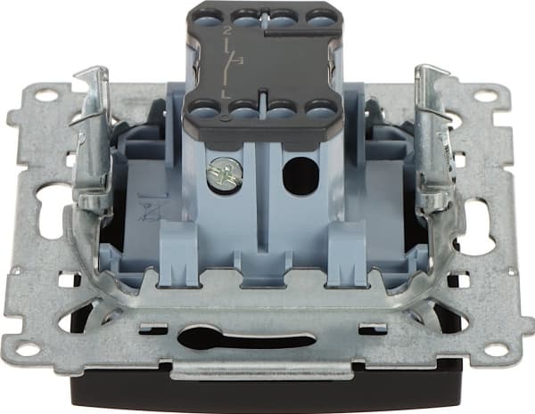Contact-Simon Simon 54 Bell Button" (modul) 16AX 250V skruvplintar svart matt DD1A.01/49
