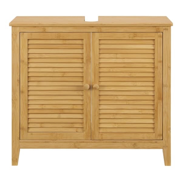 Tvättställsunderskåp Värmdö bambu 60x67x30 cm [en.casa]