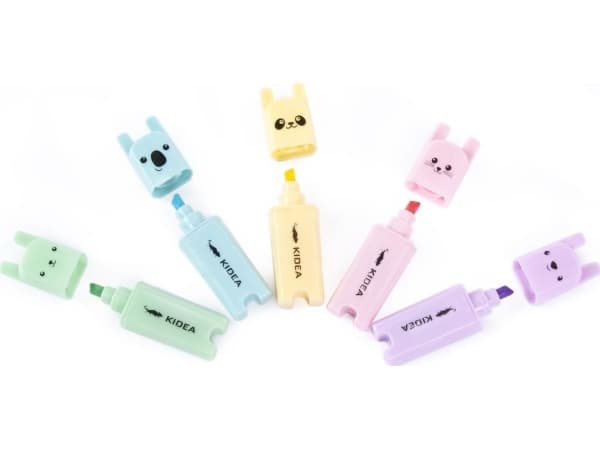 Derform Animal highlighters 5 farger KIDEA