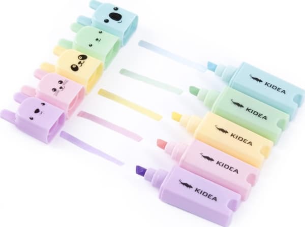 Derform Animal highlighters 5 farger KIDEA