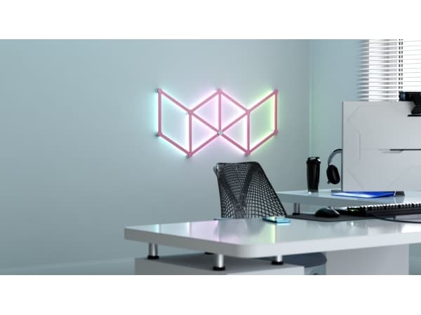 Nanoleaf Lines - Lett huddekke og monteringshettesett - mattrosa (en pakke 9)