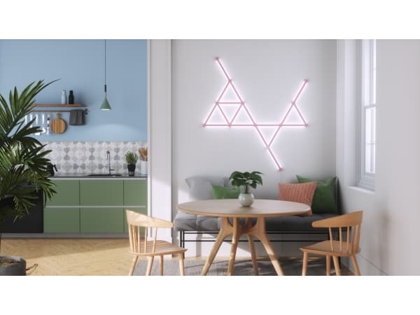 Nanoleaf Lines - Lett huddekke og monteringshettesett - mattrosa (en pakke 9)