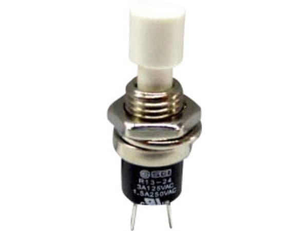 TRU COMPONENTS TC-R13-24B1-02 WT Trykknap 250 V/AC 1,5 A 1 x On/(Off) Tastende 1 stk