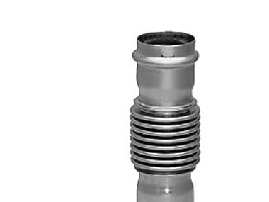 Nirosan 54 aksial kompensator - NiroSan varenr. 9872. Presset med M- eller V-brett