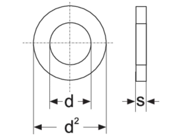 Mellemlægsskive 5.3 mm 10 mm Stål verzinkt 100 stk TOOLCRAFT 814687