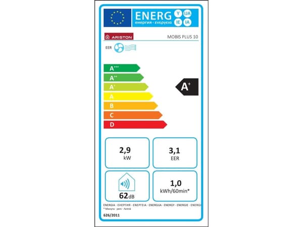 Ariston Mobis Plus 10 bærbart klimaanlegg